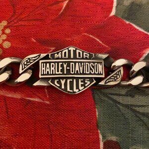 Harley Davidson HD Titanium Steel Wristband  Biker Bracelet  Riders Skul…